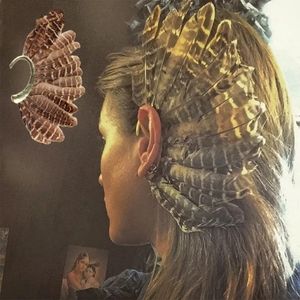 Feather Cuff Earring - Boho Festival Indigenous Native Viking Fairy